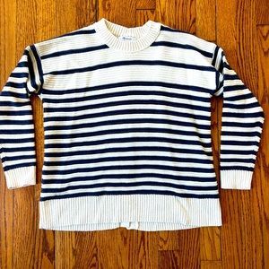 Brand new Madewell cream, and navy striped sweater.